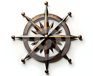 Compass Rose Isolated on White