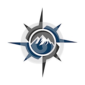 Compass Rose Logo Vector Design Template