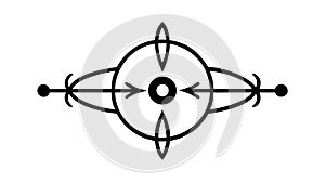 Compass Rose Navigation Direction Map Symbol Icon Vector, vector design Generative AI