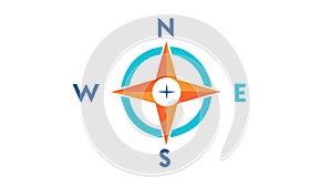 Compass Rose Navigation Direction Map Travel Guide Vector, vector design Generative AI