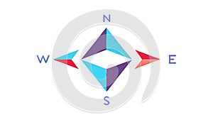 Compass Rose Navigation, Directional Wayfinding Tool, vector design Generative AI