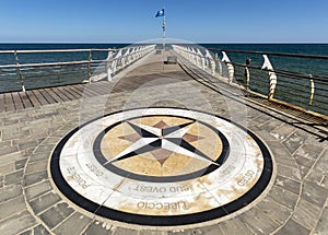 The compass rose, Pesaro, Marche Region, Italy