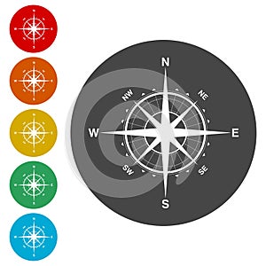 Compass sign icon. Windrose navigation symbol