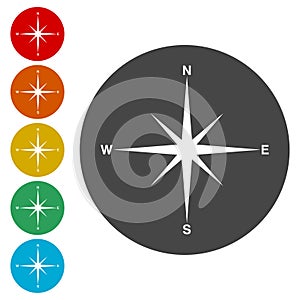 Compass sign icon. Windrose navigation symbol