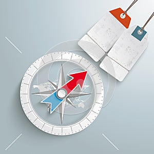 Compass Silver Background Price Sticker