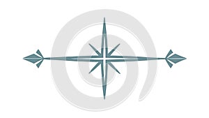 Compass Star Navigation Direction Symbol, vector design Generative AI
