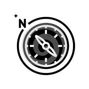 compass tool glyph icon vector illustration