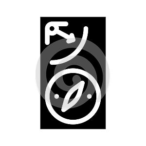 Compass tool glyph icon vector illustration black