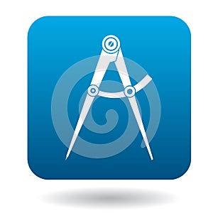 Compass tool icon in simple style