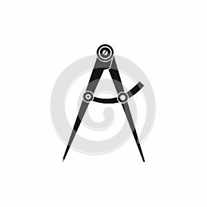 Compass tool icon, simple style