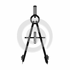 Compass tool icon, simple style