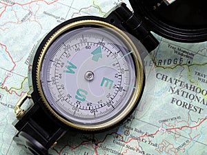 Compass on topo map 1