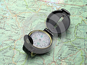 Compass on topo map 2