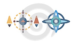 Compass Variations, Navigation, vector design Generative AI