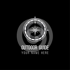 Compass vector logo design template