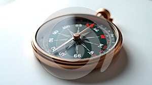 Compass Watch Isolated on White