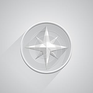 Compass on white background