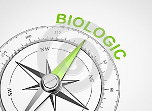 Compass on White Background, Biologic Concept