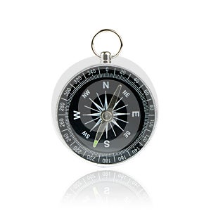 Compass on white background