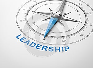 Compass on White Background, Leadership Concept