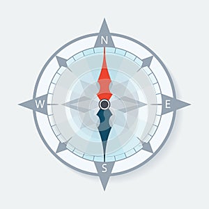 Compass wind rose with arrows. Vector illustration.