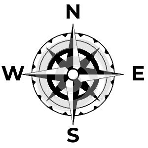 Compass Wind rose retro design vector artwork