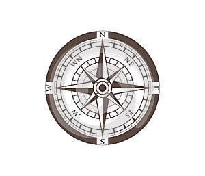 Compass wind rose travel adventure direction navigation logo design