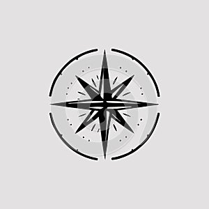 compass wind rose vector vector illustration. wind rose vector illustrator. vintage compass.