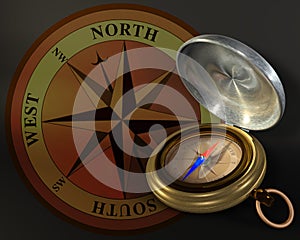 Compass and windrose photo