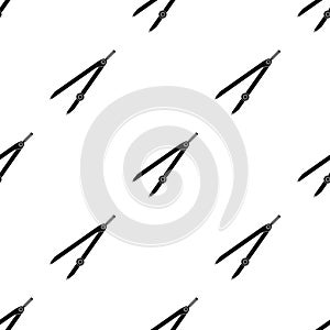 Compasses for drawing .School compass for drawing circles .School And Education single icon in black style vector symbol