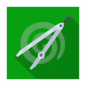 Compasses for drawing .School compass for drawing circles .School And Education single icon in flat style vector symbol
