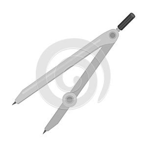 Compasses for drawing .School compass for drawing circles .School And Education single icon in monochrome style vector
