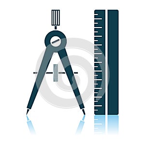 Compasses And Scale Icon