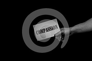 Compassion, helping hands concept, offering care, love, hope and support.