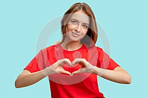 Compassion sign love care supportive woman heart