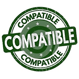 Compatible grunge rubber stamp