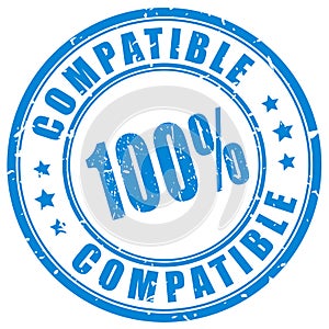 Compatible ink rubber stamp