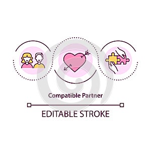 Compatible partner concept icon