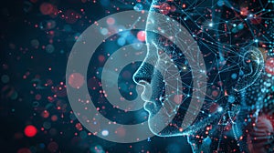 Artificial Intelligence Humanoid Face with Digital Mesh Network