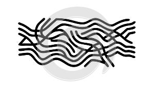 Abstract Wavy Horizontal Lines Pattern, vector design Generative AI