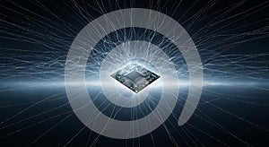 Central processing unit radiating data streams