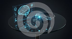 Neural interface and holographic brain display