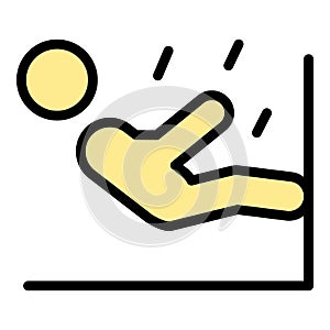 Compensation of fall icon vector flat