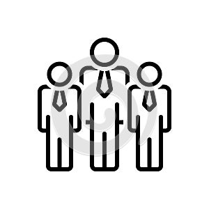 Black line icon for Compete, challenge and contend