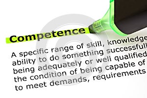 Competence highlighted in green photo