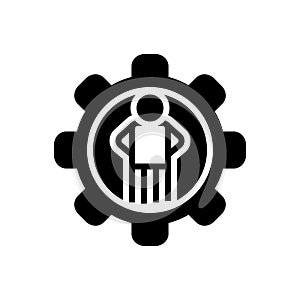 Black solid icon for Competence, competency and mightiness