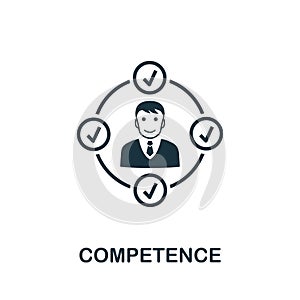 Competence icon symbol. Creative sign from business management icons collection. Filled flat Competence icon for computer and