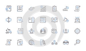 Competence line icons collection. Proficiency, Expertise, Skill, Capability, Knowledge, Mastery, Savvy vector and linear