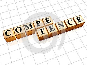 Competence in golden cubes photo