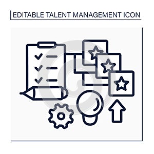 Competency models line icon photo